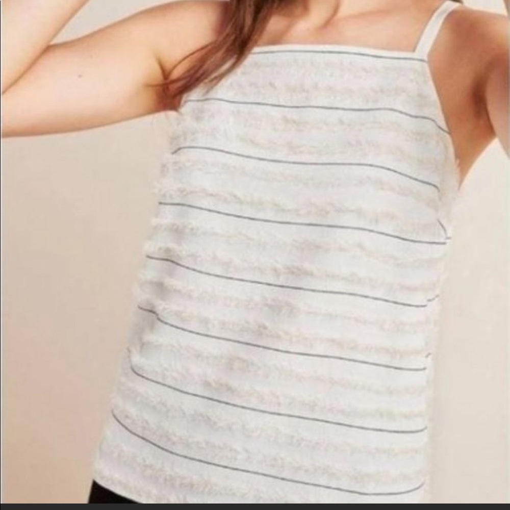 Anthropologie Maeve Quinn Textured Fringe Cami